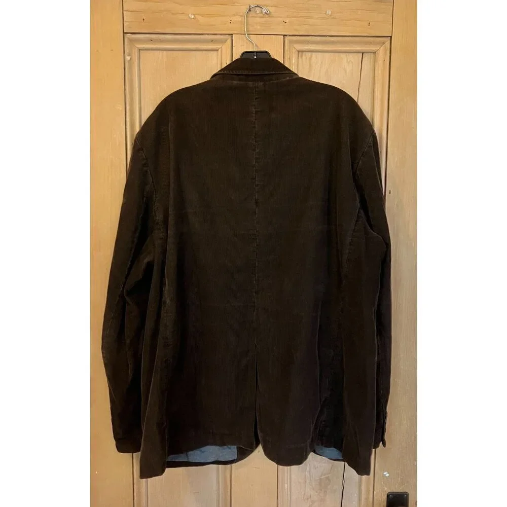 J.Crew Mens Vintage Y2K Corduroy Academia Blazer Jacket Size XL Brown FA EXC
